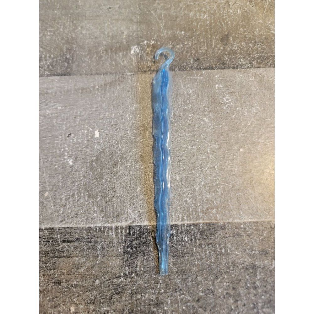 Blue icicle ornament Xmas ice decor